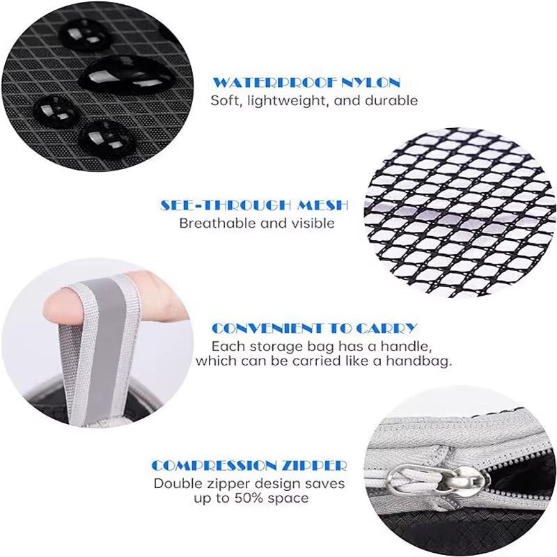 Upstao Kumo 5-Piece Mesh Packing Cube Set