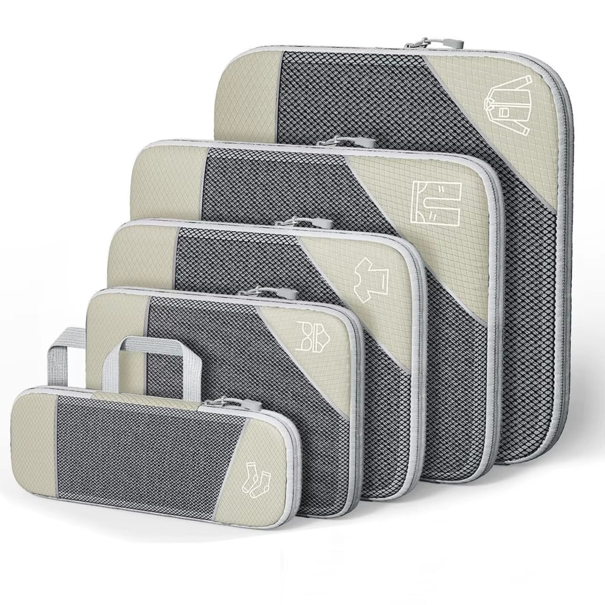 Upstao Kumo 5-Piece Mesh Packing Cube Set