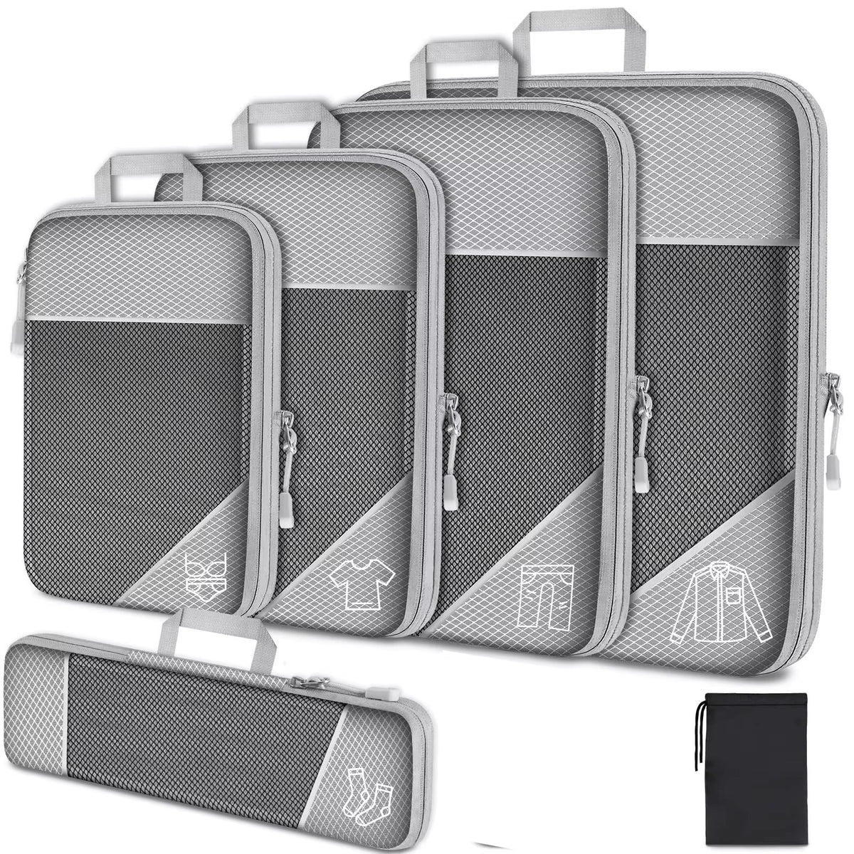 Upstao Mori 6-Piece Packing Cube Set with Shoe Bag