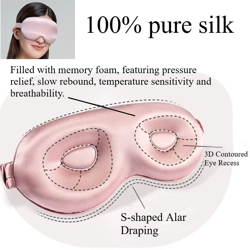 Upstao Nazu Contoured Mulberry Silk Sleep Mask