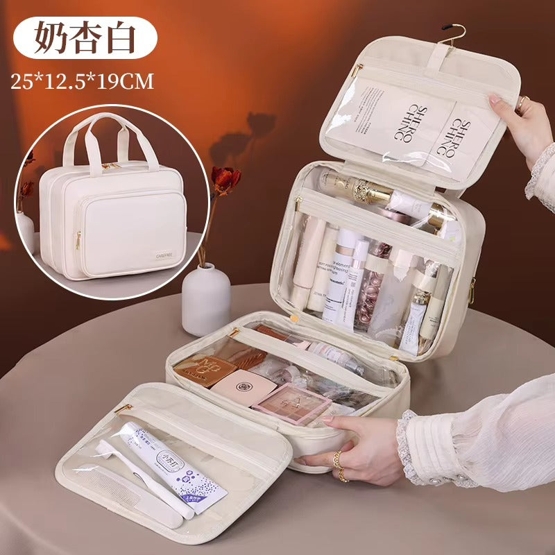 Upstao Yama Leather-Look Flat Toiletry Pouch