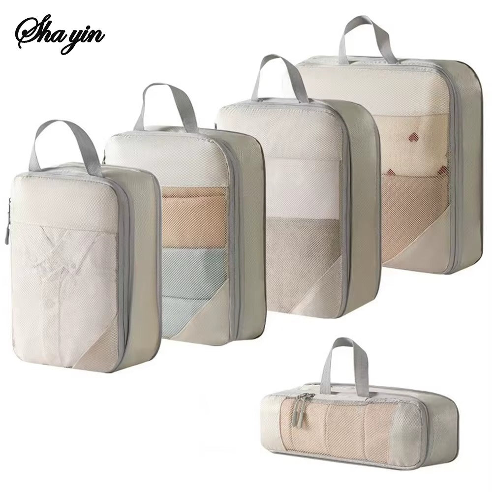Upstao Yuki 5-Piece Compressed Travel Pouch Set