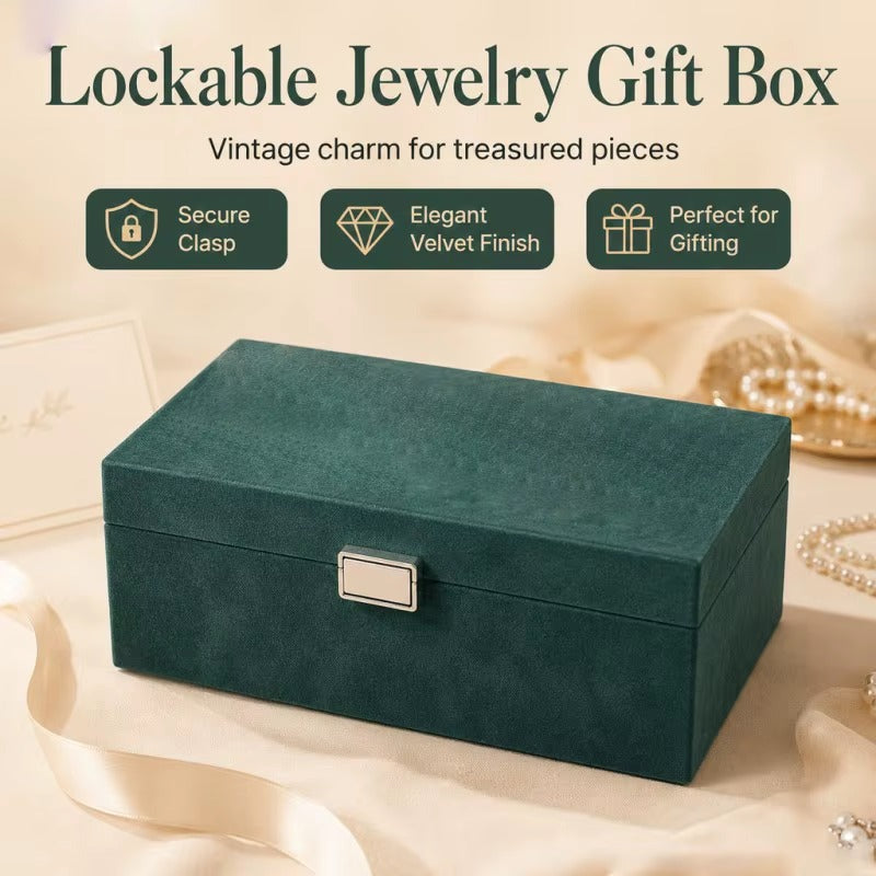 Upstao Yuri Lockable 3-Layer Jewellery Case