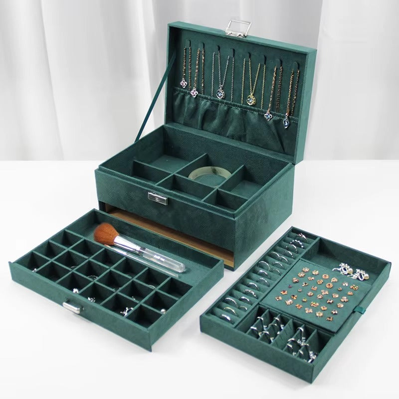 Upstao Yuri Lockable 3-Layer Jewellery Case