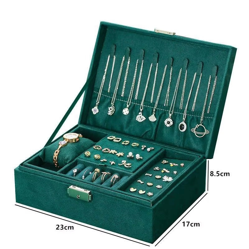 Upstao Yuri Lockable 3-Layer Jewellery Case